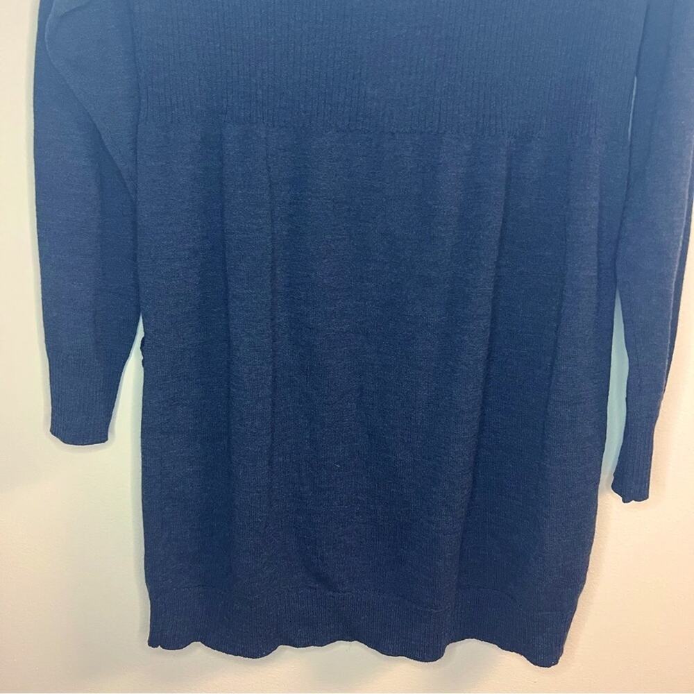 Eileen Fisher 100% Italian Wool Grey Cardigan Size Petite Large - Picture 7 of 8